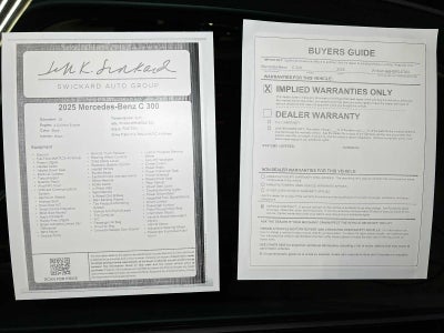 2025 Mercedes-Benz C-Class C 300