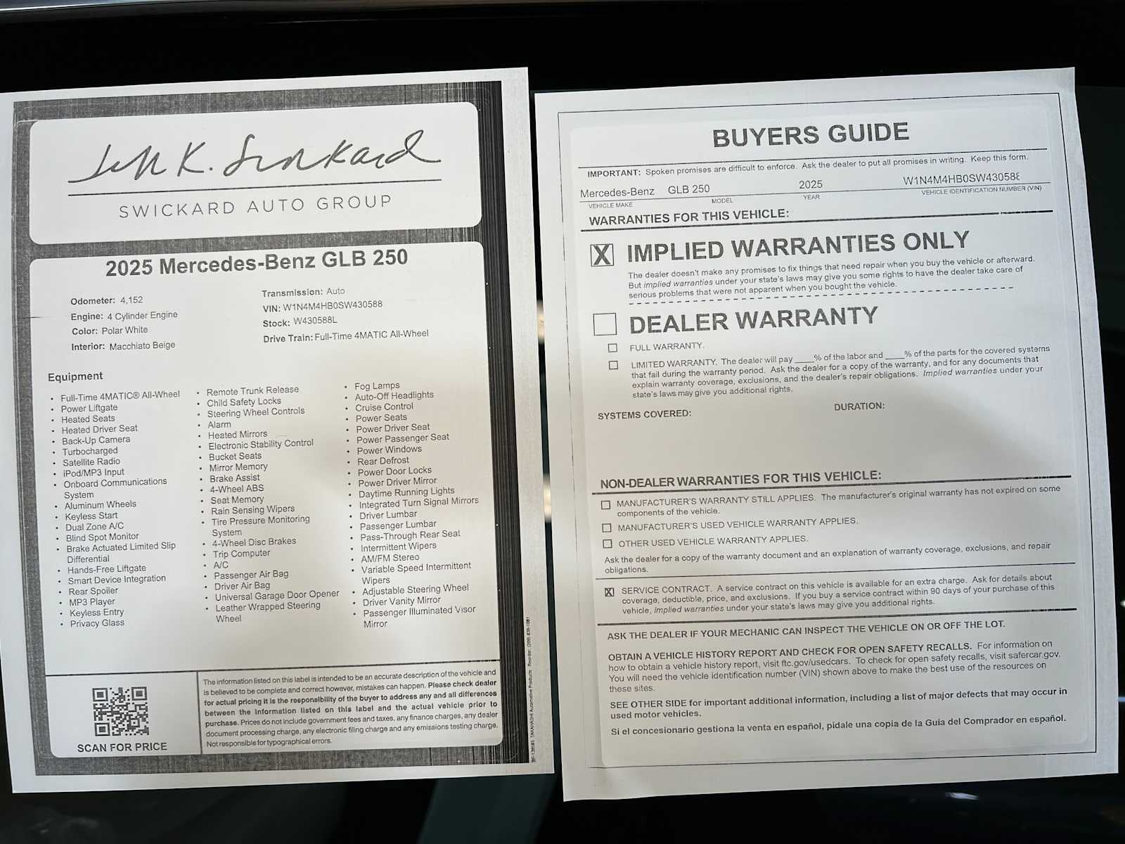 2025 Mercedes-Benz GLB GLB 250