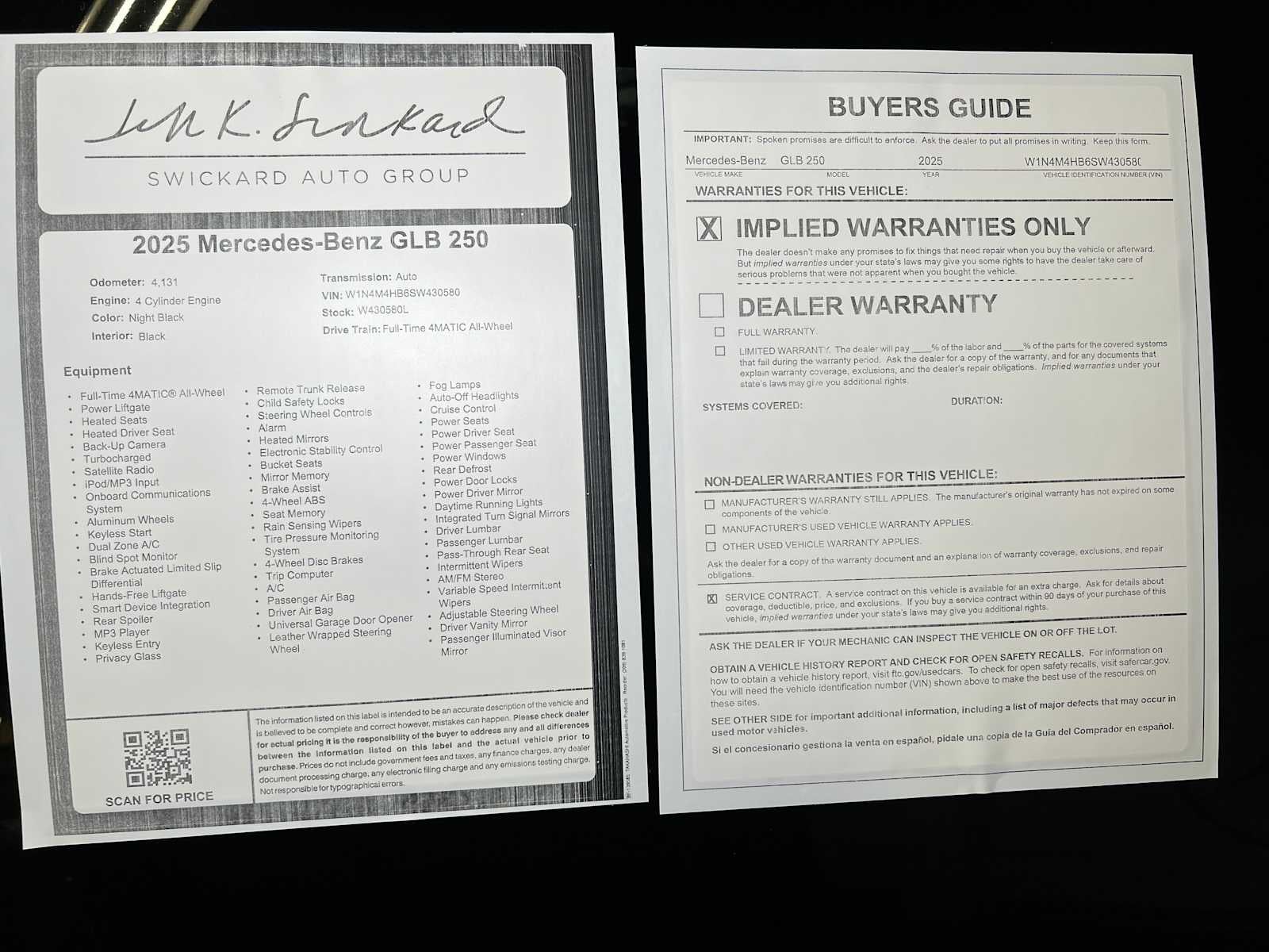 2025 Mercedes-Benz GLB GLB 250