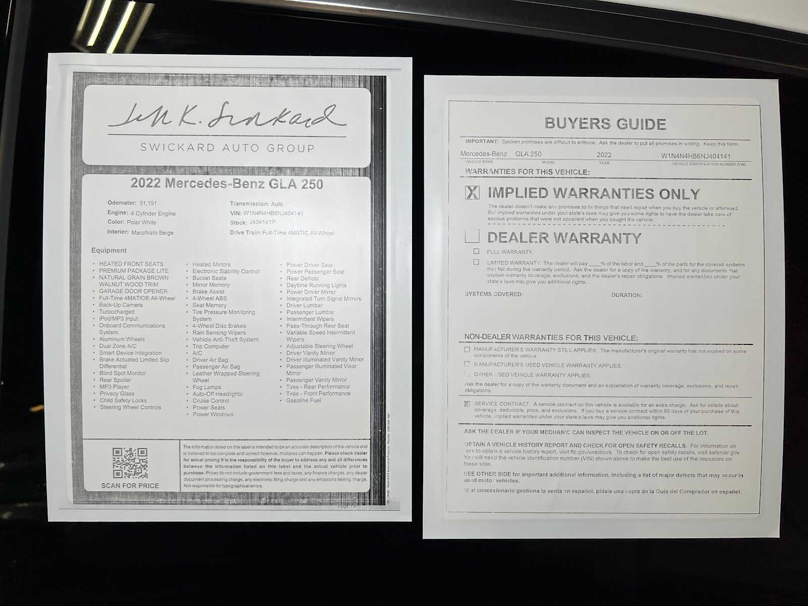 2022 Mercedes-Benz GLA GLA 250