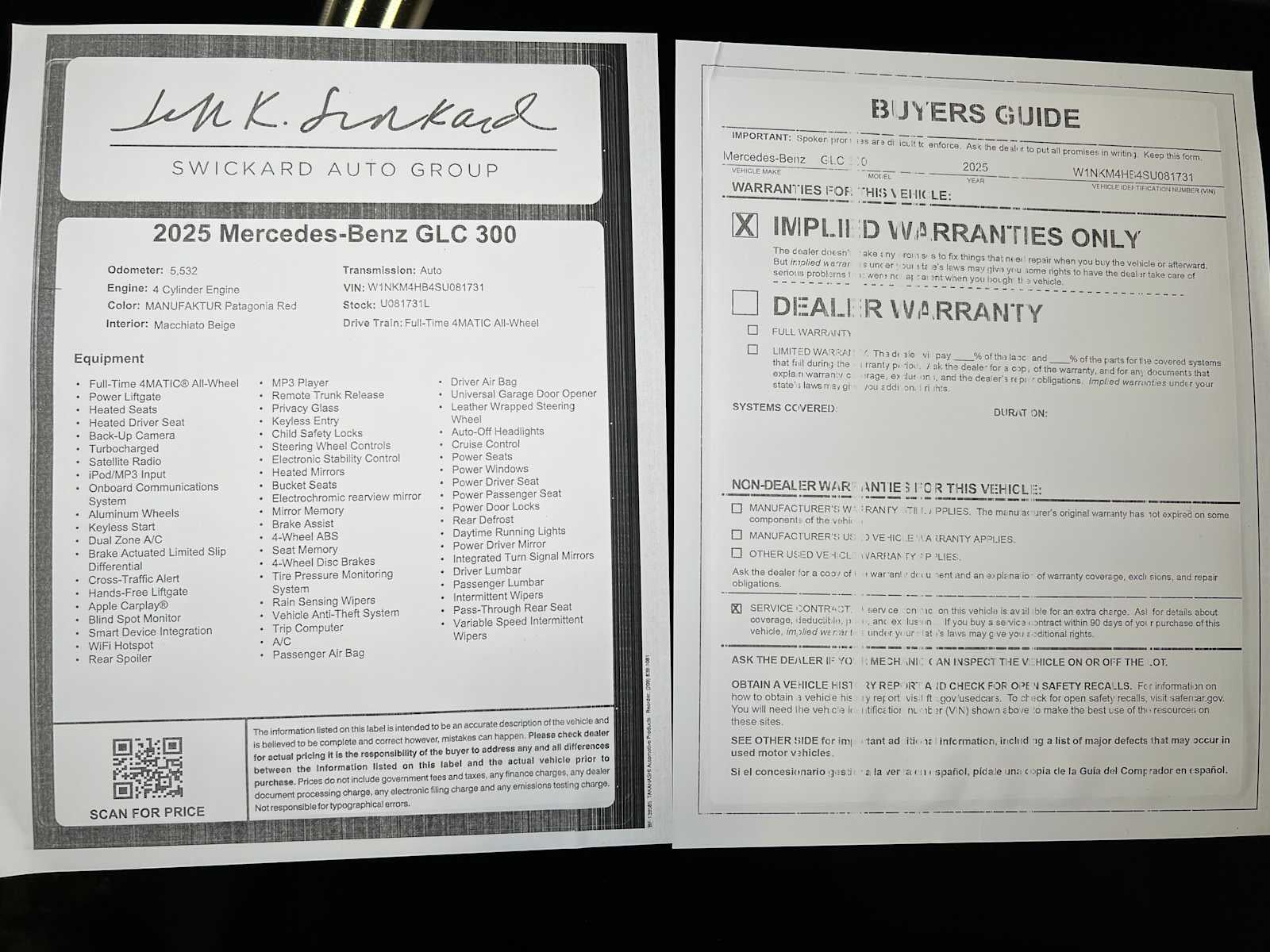 2025 Mercedes-Benz GLC GLC 300