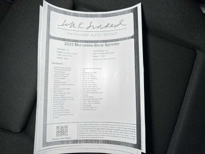 2025 Mercedes-Benz Sprinter 2500 Standard Roof I4 Diesel 144" RWD