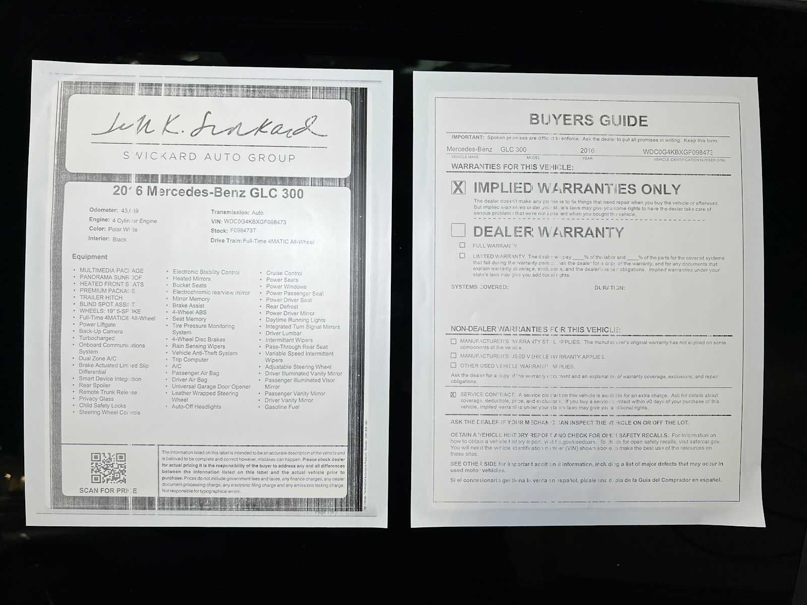 2016 Mercedes-Benz GLC GLC 300