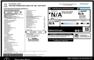 2019 RAM ProMaster 2500 High Roof 159" WB