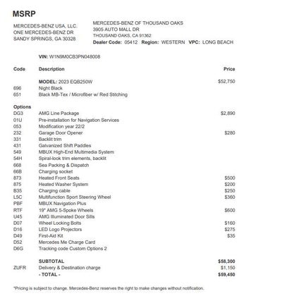 2023 Mercedes-Benz EQB 250+ SUV