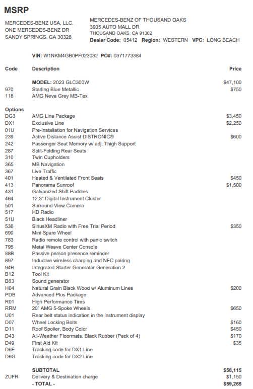 2023 Mercedes-Benz GLC GLC 300