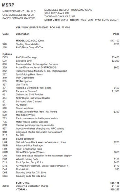 2023 Mercedes-Benz GLC 300 GLC 300