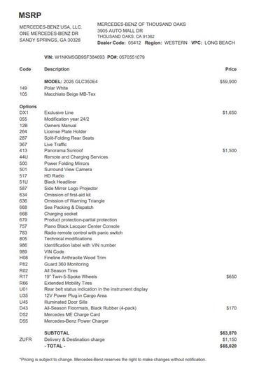 2025 Mercedes-Benz GLC 350e 4MATIC® SUV