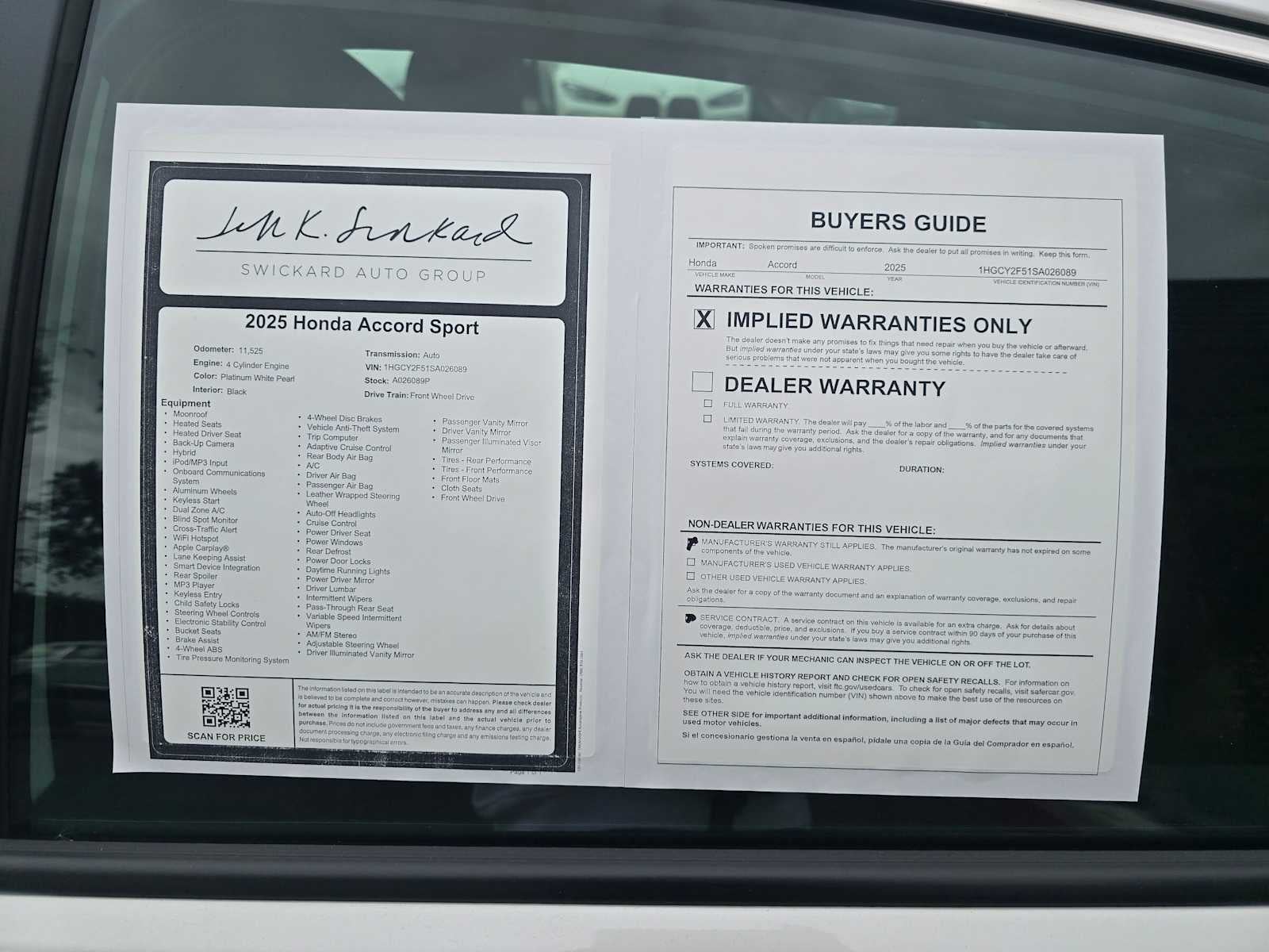 2025 Honda Accord Sport