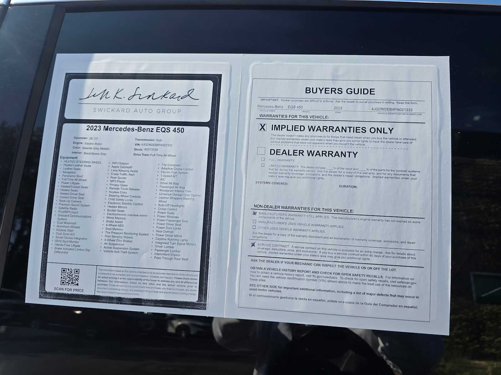 2023 Mercedes-Benz EQS EQS 450