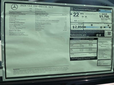 2026 Mercedes-Benz GLE 350 4MATIC® SUV