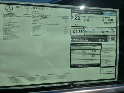 2026 Mercedes-Benz GLE 350 4MATIC® SUV
