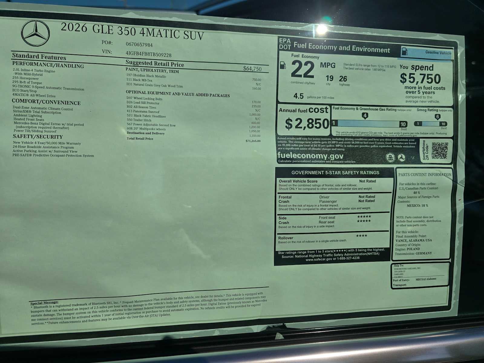 2026 Mercedes-Benz GLE 350 4MATIC® SUV