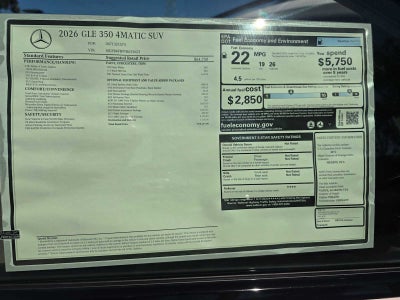 2026 Mercedes-Benz GLE 350 4MATIC® SUV