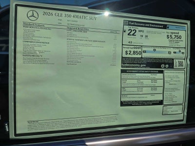 2026 Mercedes-Benz GLE 350 4MATIC® SUV