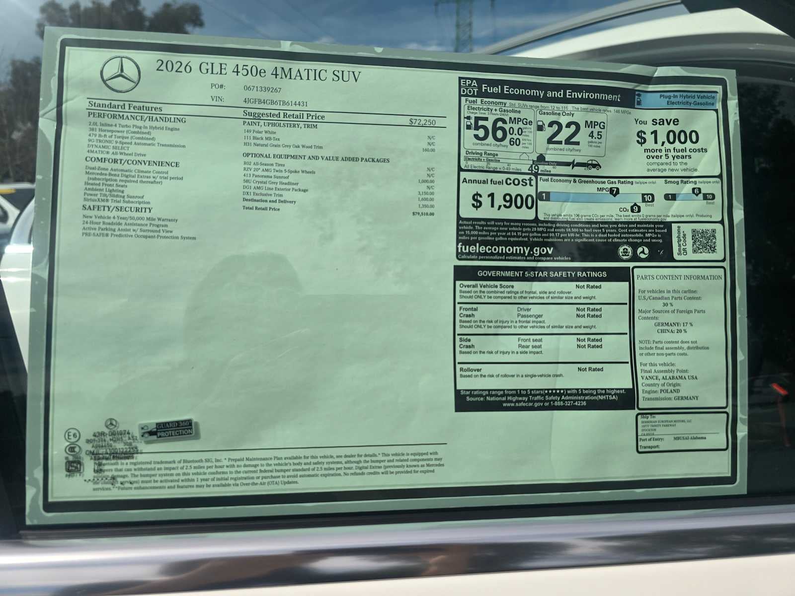 2026 Mercedes-Benz GLE 450e GLE 450e