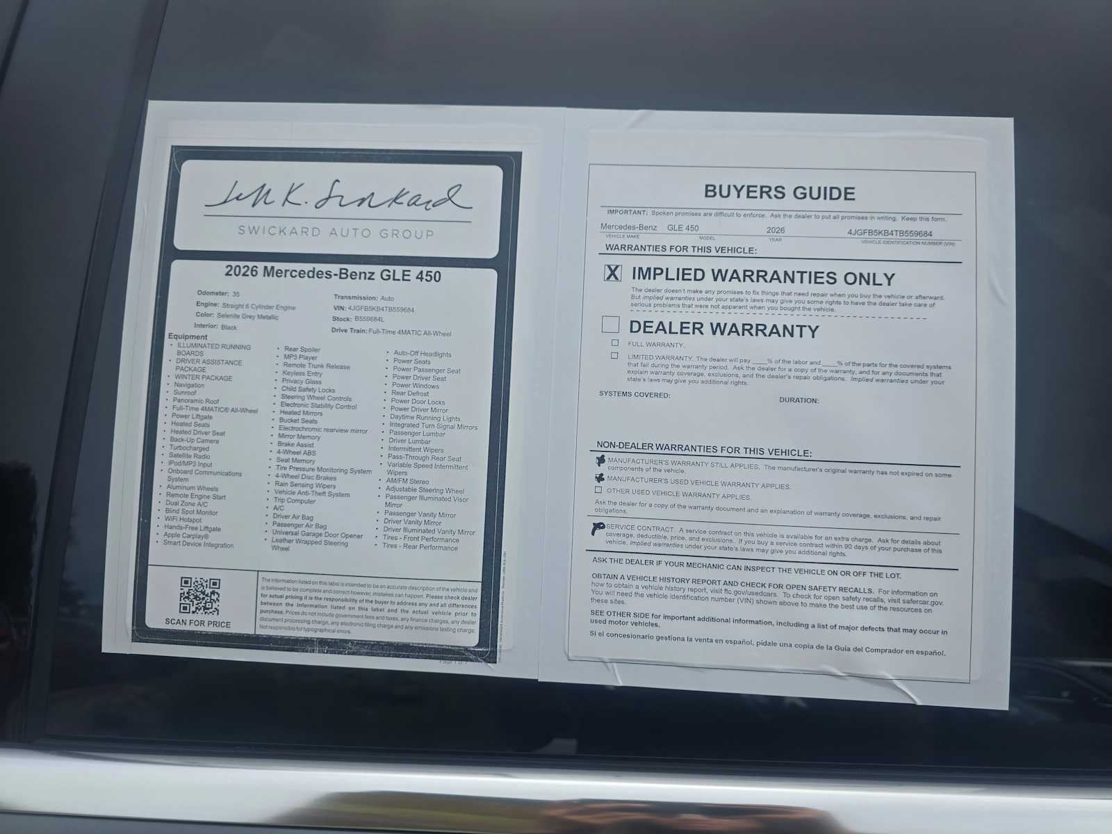 2026 Mercedes-Benz GLE 450 4MATIC® SUV