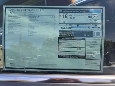 2026 Mercedes-Benz GLE 580 GLE 580