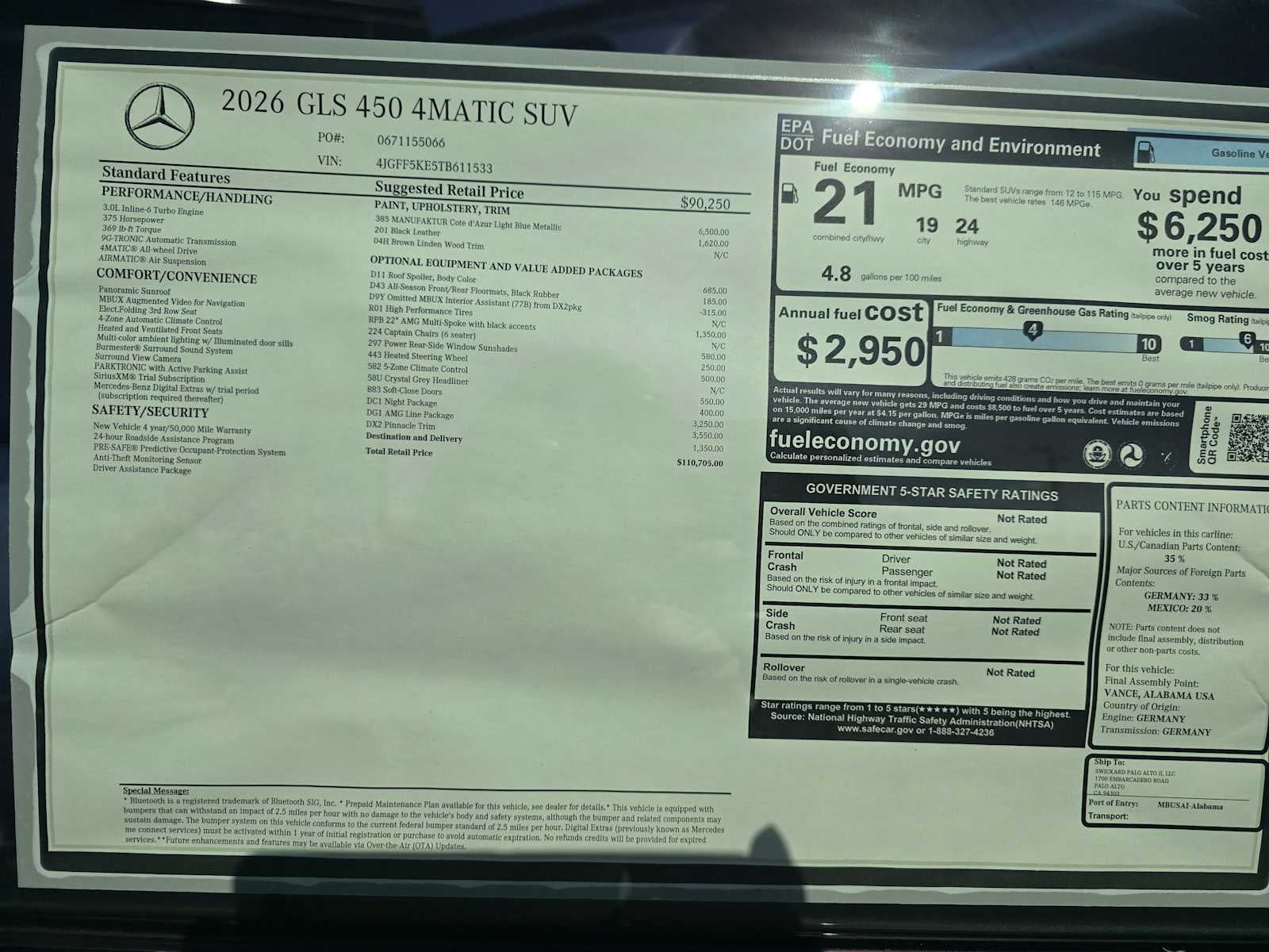 2026 Mercedes-Benz GLS GLS 450