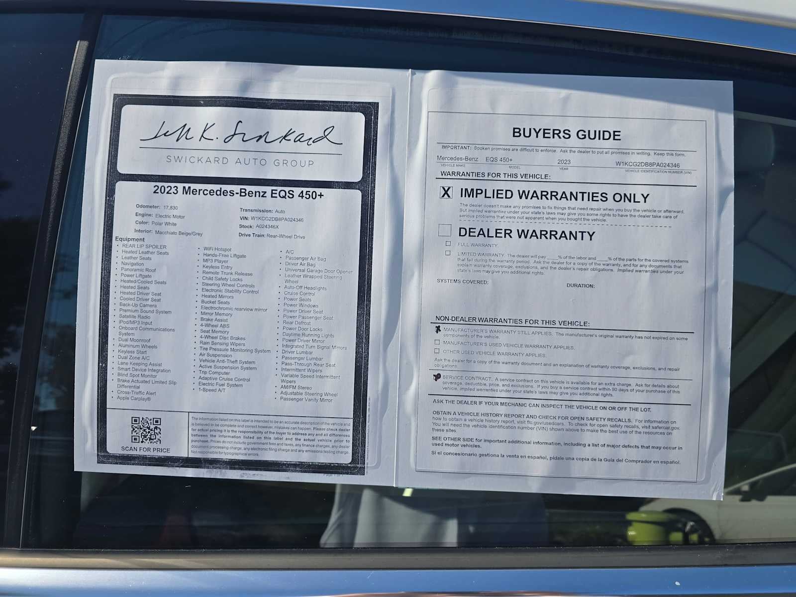 2023 Mercedes-Benz EQS EQS 450+