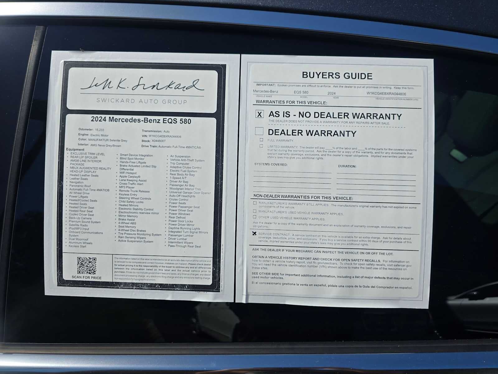 2024 Mercedes-Benz EQS 580 4MATIC® Sedan