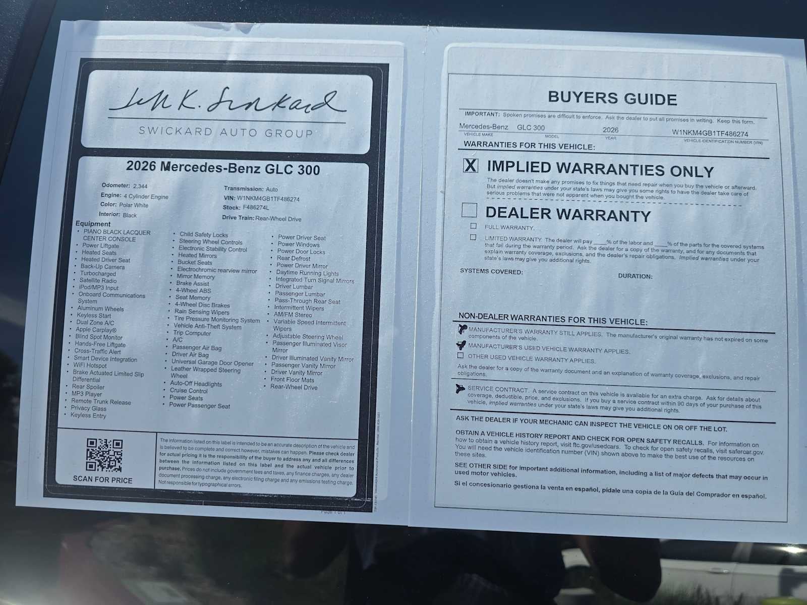 2026 Mercedes-Benz GLC 300 SUV