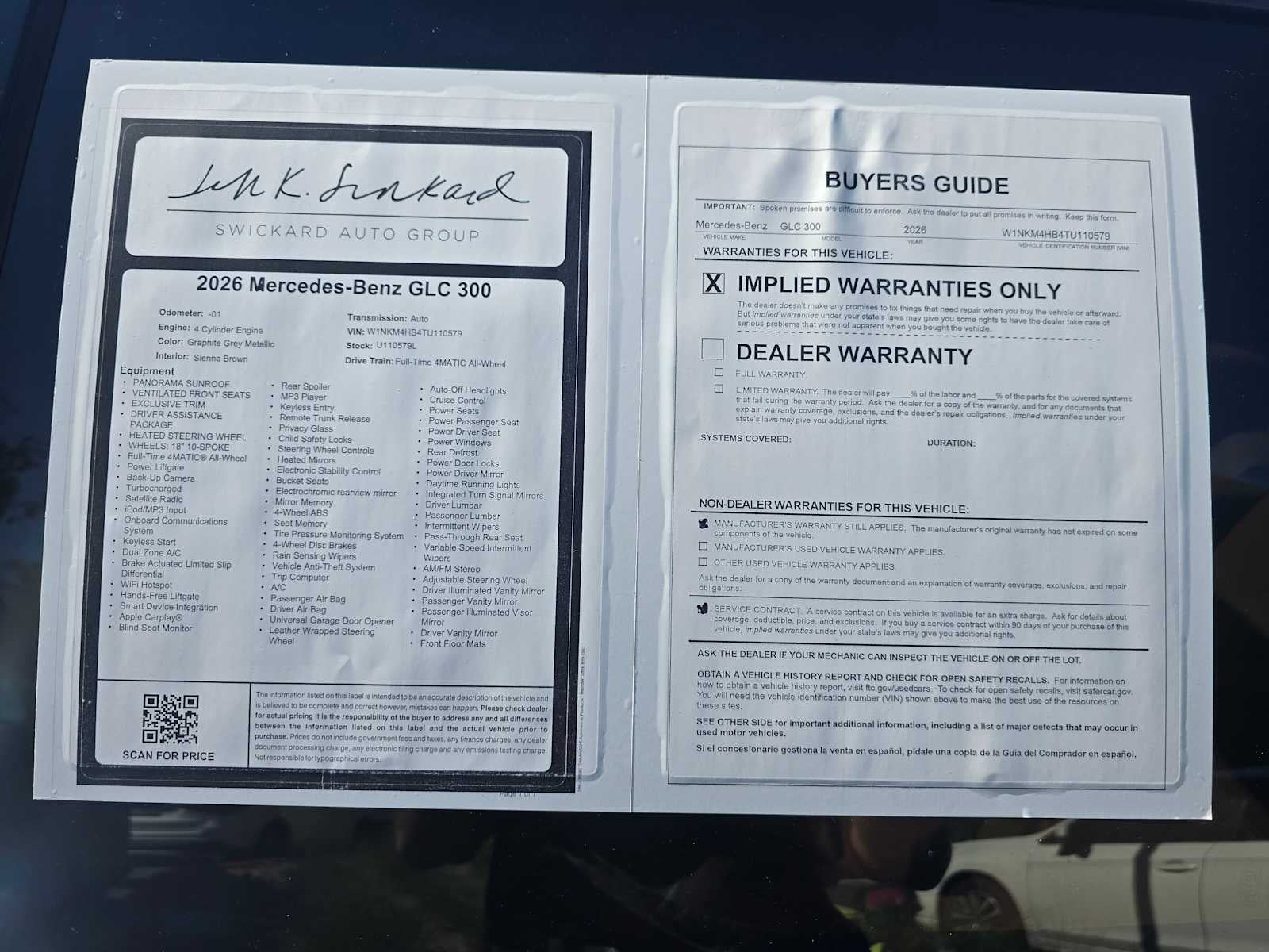 2026 Mercedes-Benz GLC 300 4MATIC® SUV