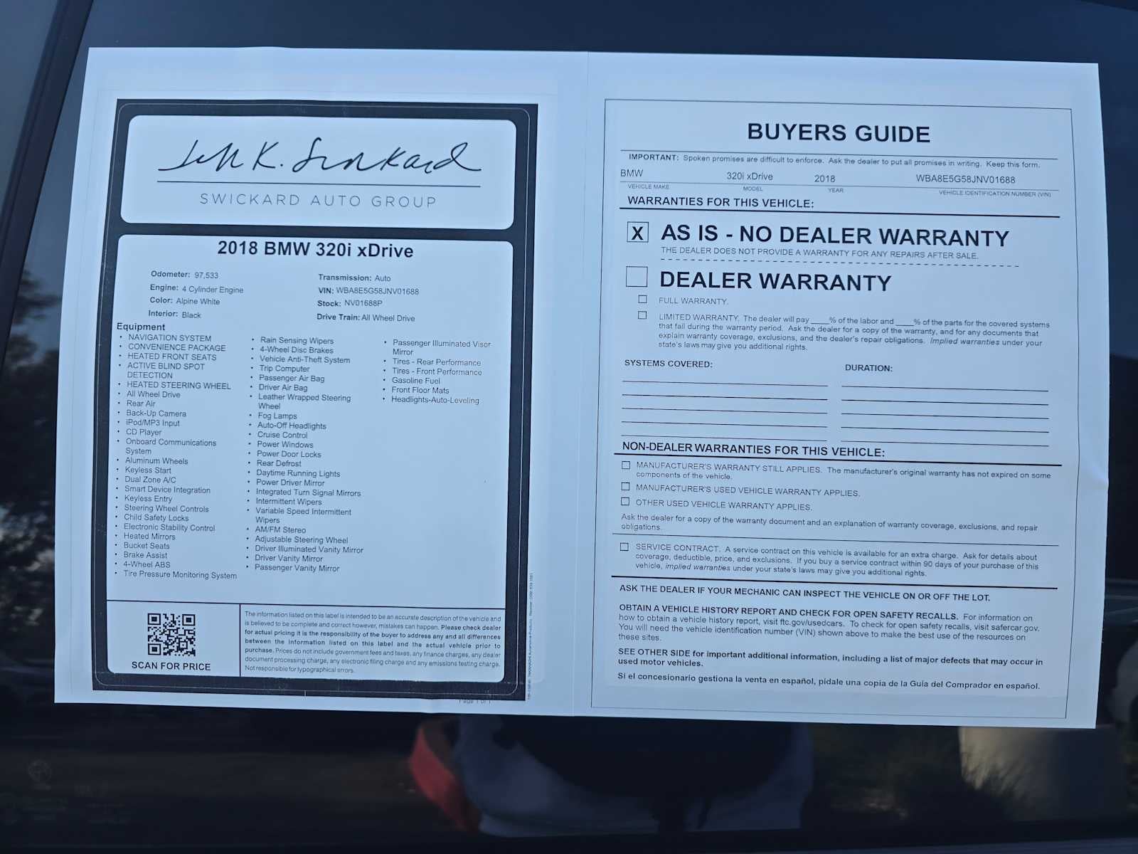 2018 BMW 320i xDrive 320i xDrive