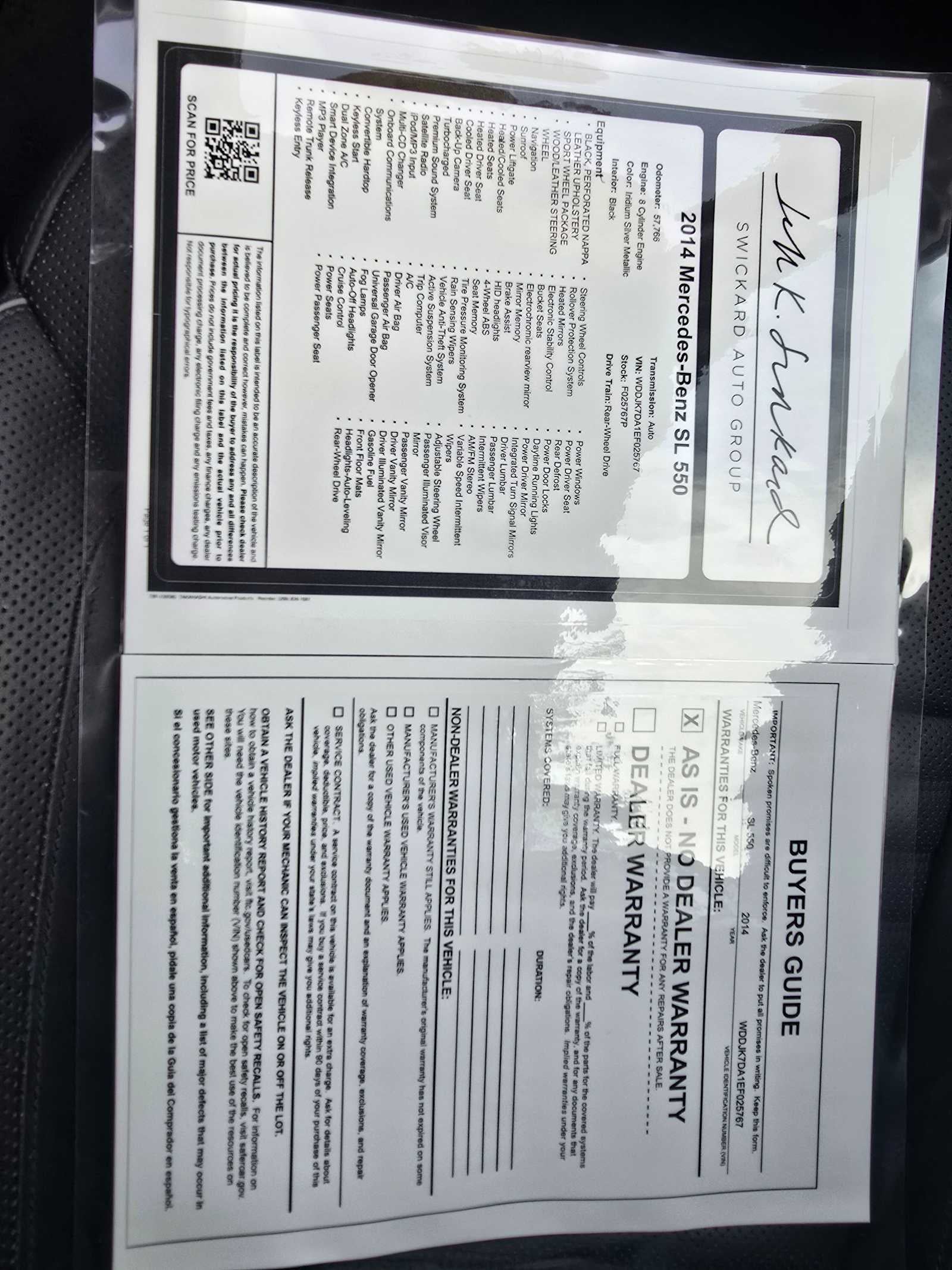 2014 Mercedes-Benz SL-Class SL 550