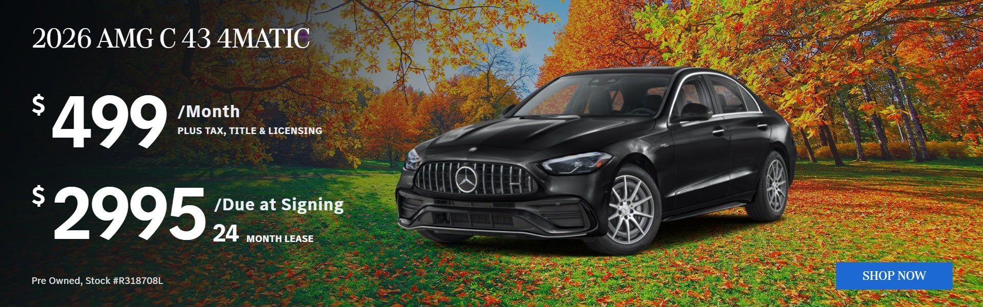 2026 AMG C 43 4MATIC: $499/mo