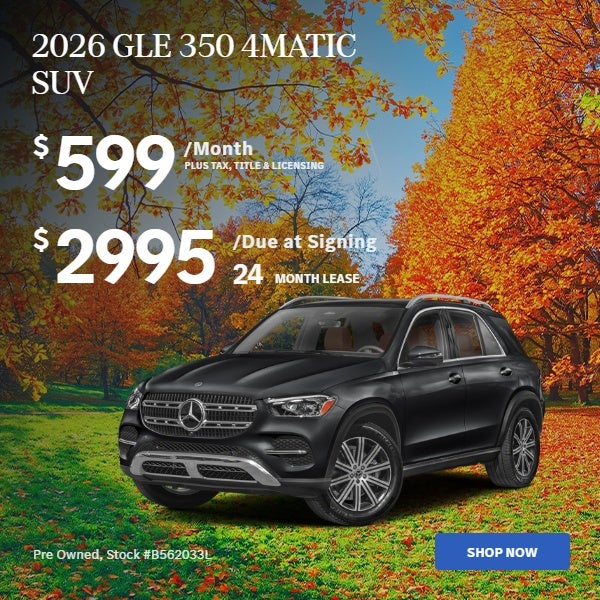 2026 GLE 350 4MATIC SUV: $599/mo