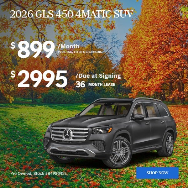 2026 GLS 450 4MATIC SUV: $899/mo