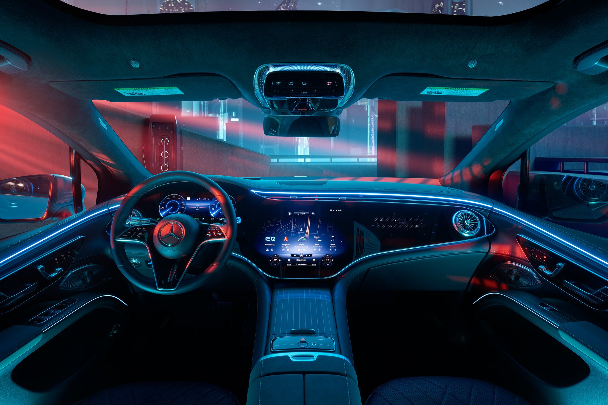 EQS touchscreen detail